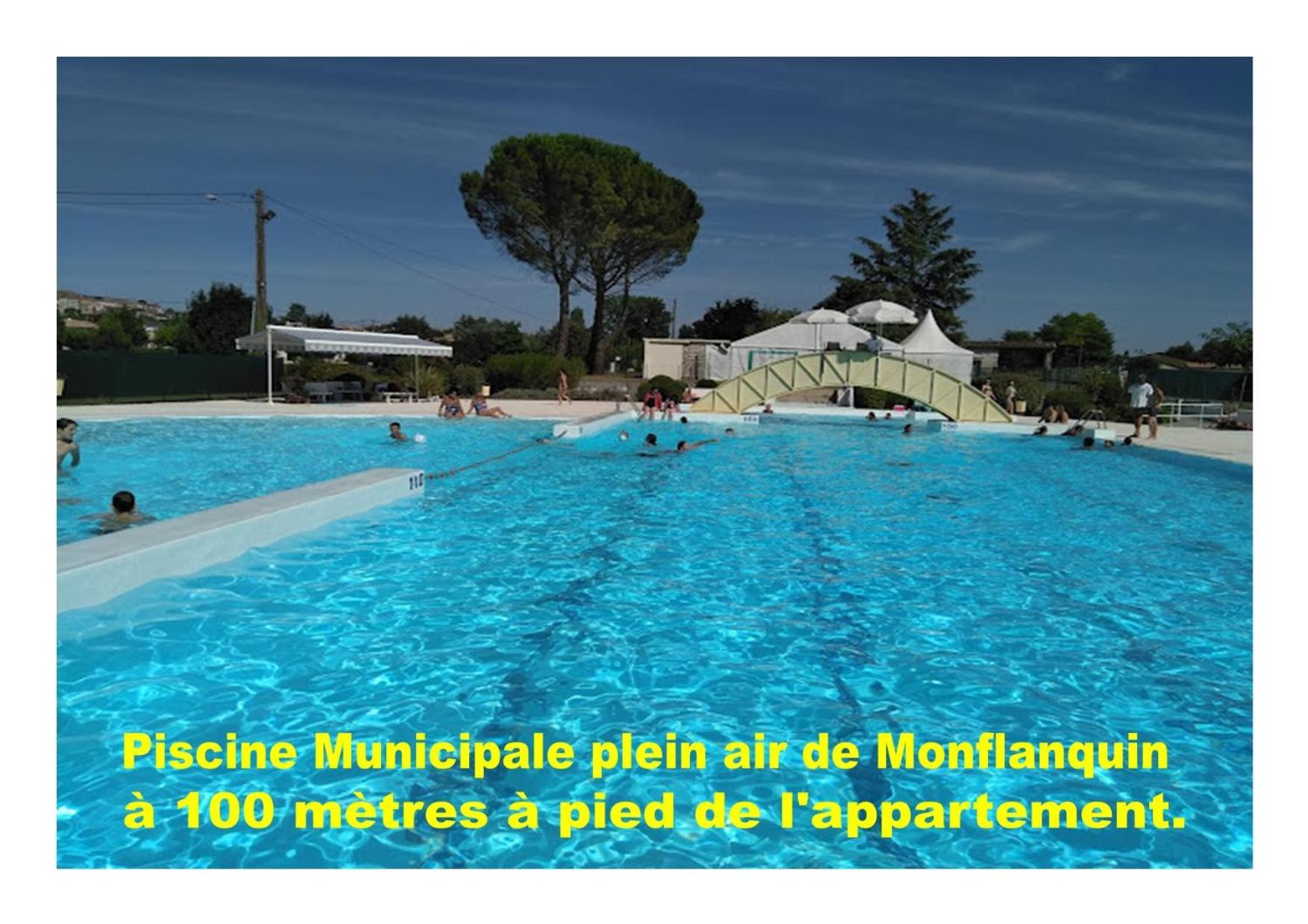Charmant Appartement Avec Piscine. Monflanquin Dış mekan fotoğraf